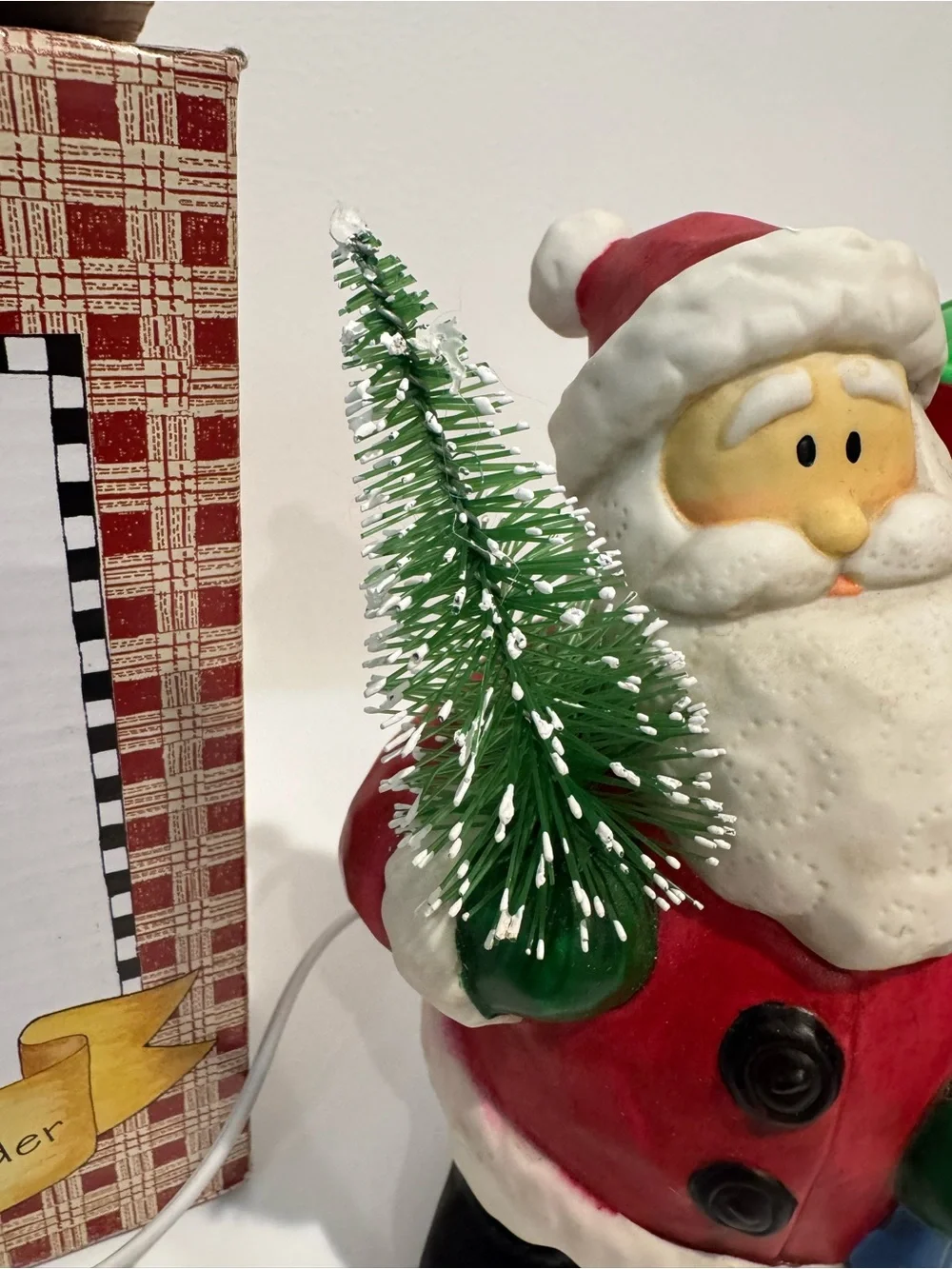 Rare Gooseberry Patch brand Santa Bubble Light Holder